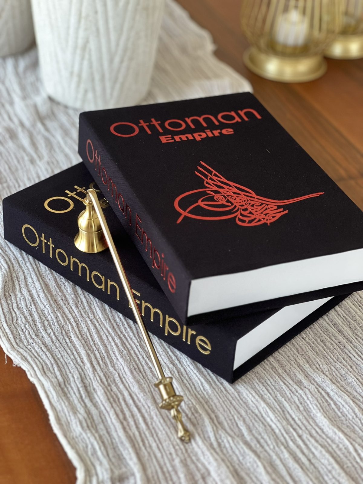 Kumaş Dekoratif Kitap Kutusu Seti 2'li - OT & OTT - Gizli Saklama Kutusu - Kitap Görünümlü Dekor