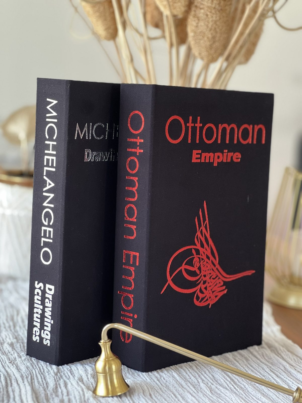 Kumaş Dekoratif Kitap Kutusu Seti 2'li - OTT & OTT - Gizli Saklama Kutusu - Kitap Görünümlü Dekor