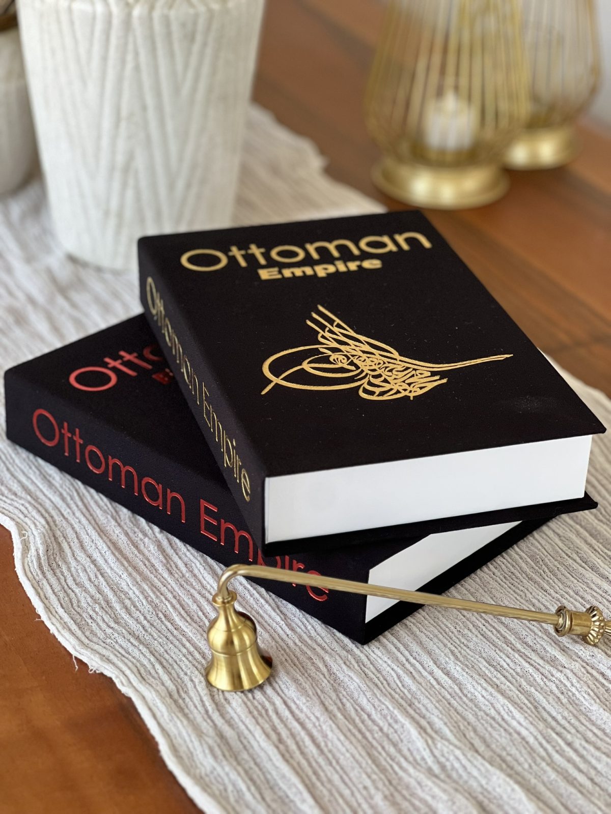 Kumaş Dekoratif Kitap Kutusu Seti 2'li - OT & OTT - Gizli Saklama Kutusu - Kitap Görünümlü Dekor
