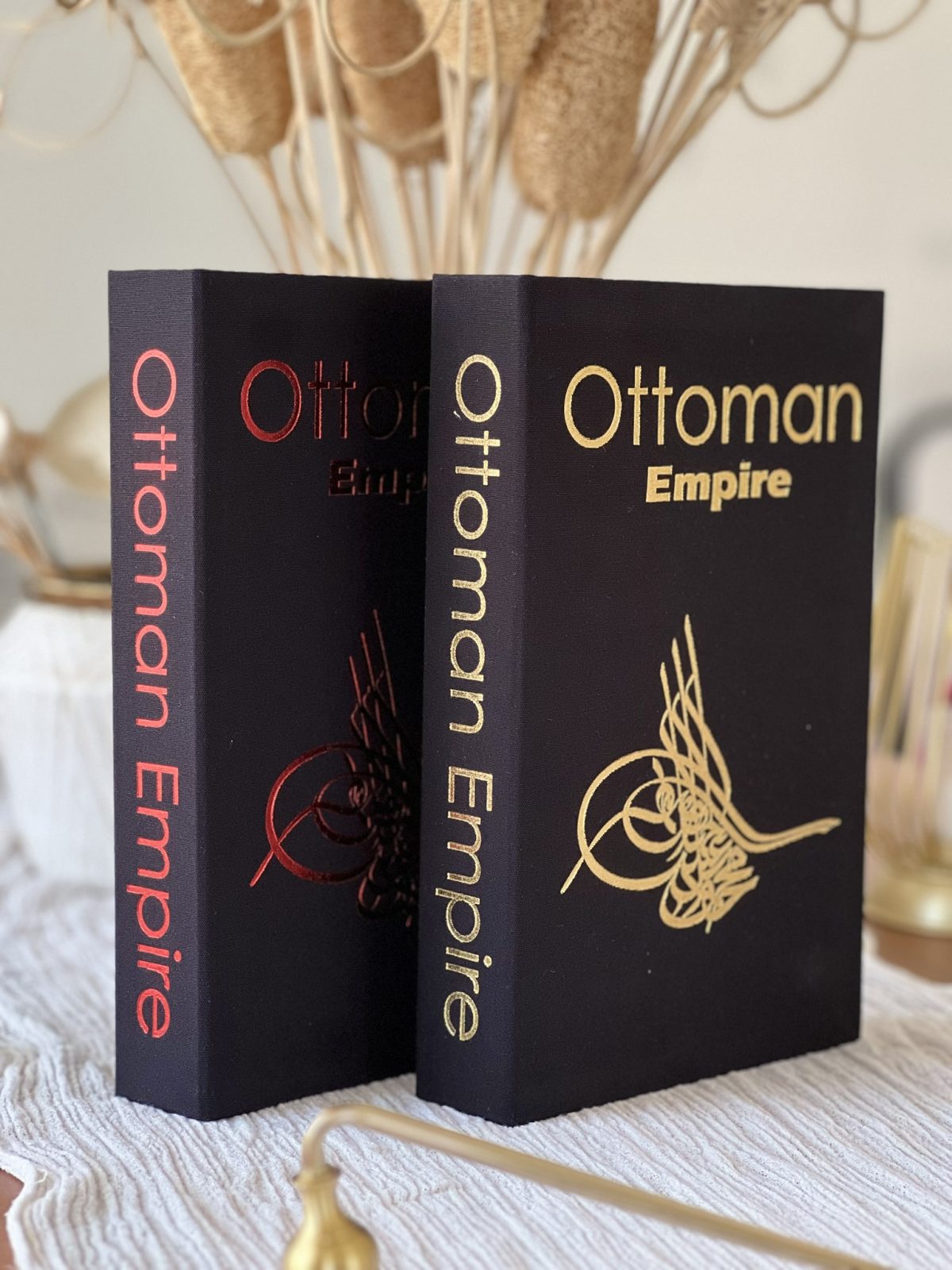 Kumaş Dekoratif Kitap Kutusu Seti 2'li - OT & OTT - Gizli Saklama Kutusu - Kitap Görünümlü Dekor