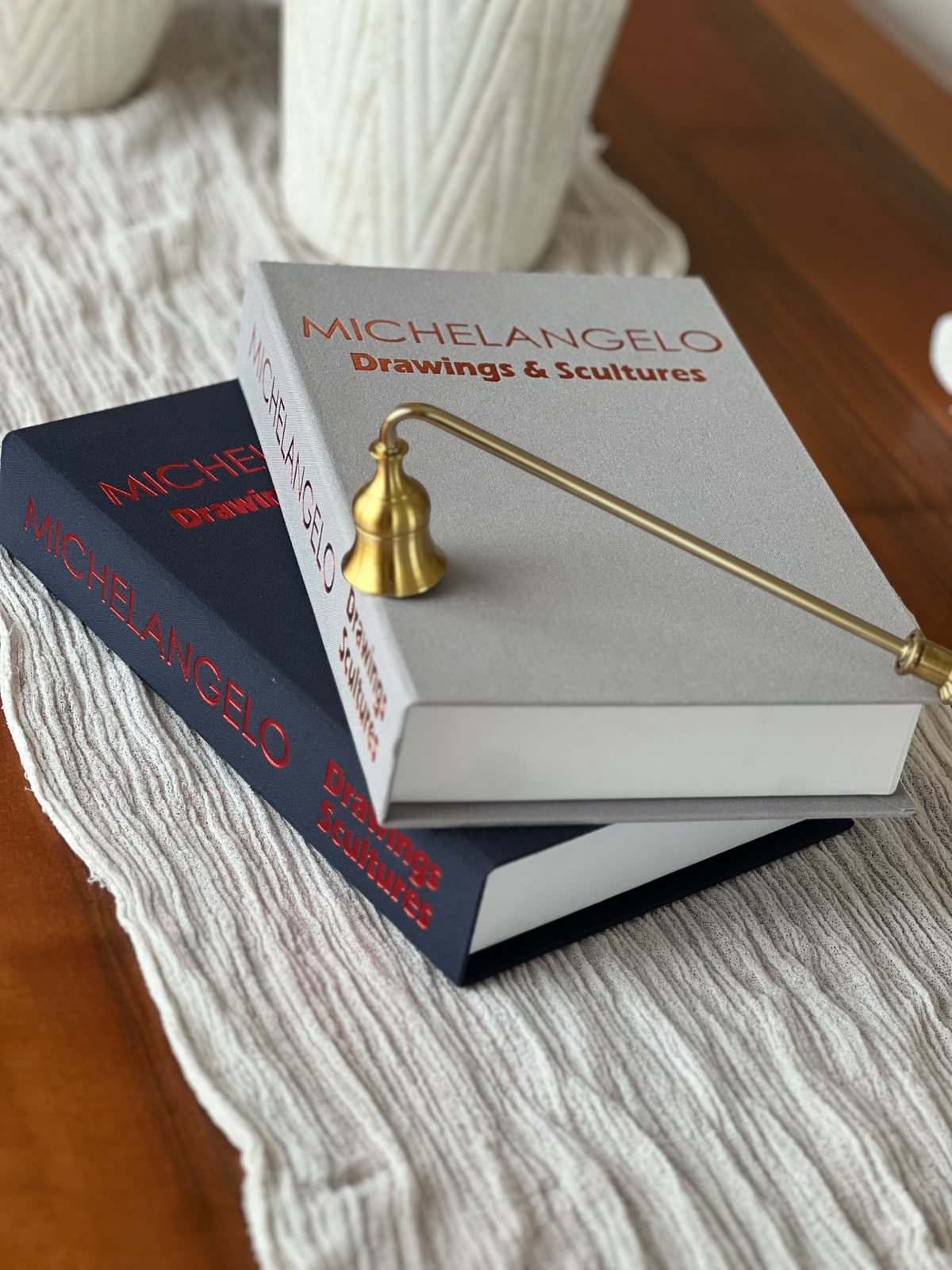 Kumaş Dekoratif Kitap Kutusu Seti 2'li - MC&M - Gizli Saklama Kutusu - Kitap Görünümlü Dekor