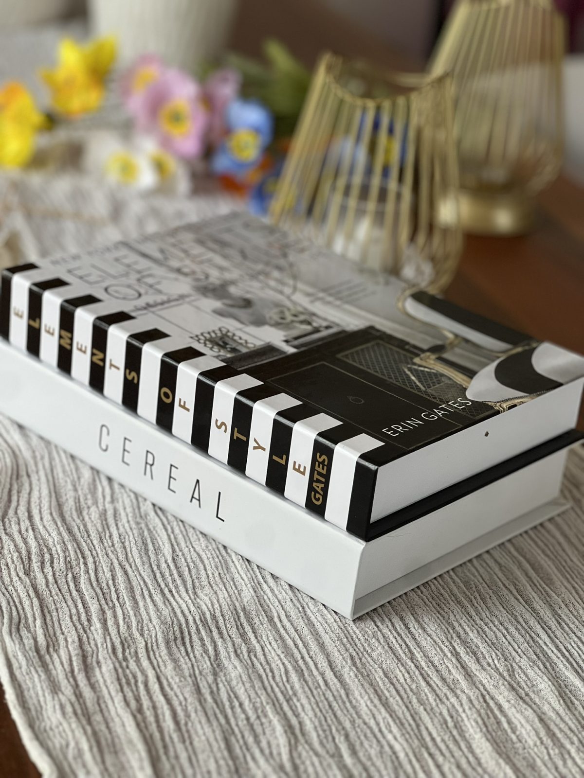 Dekoratif Kitap Kutu 2'li EL & CR - Kitap Görünümlü Gizli Saklama Kutusu - Dekoratif Kutu