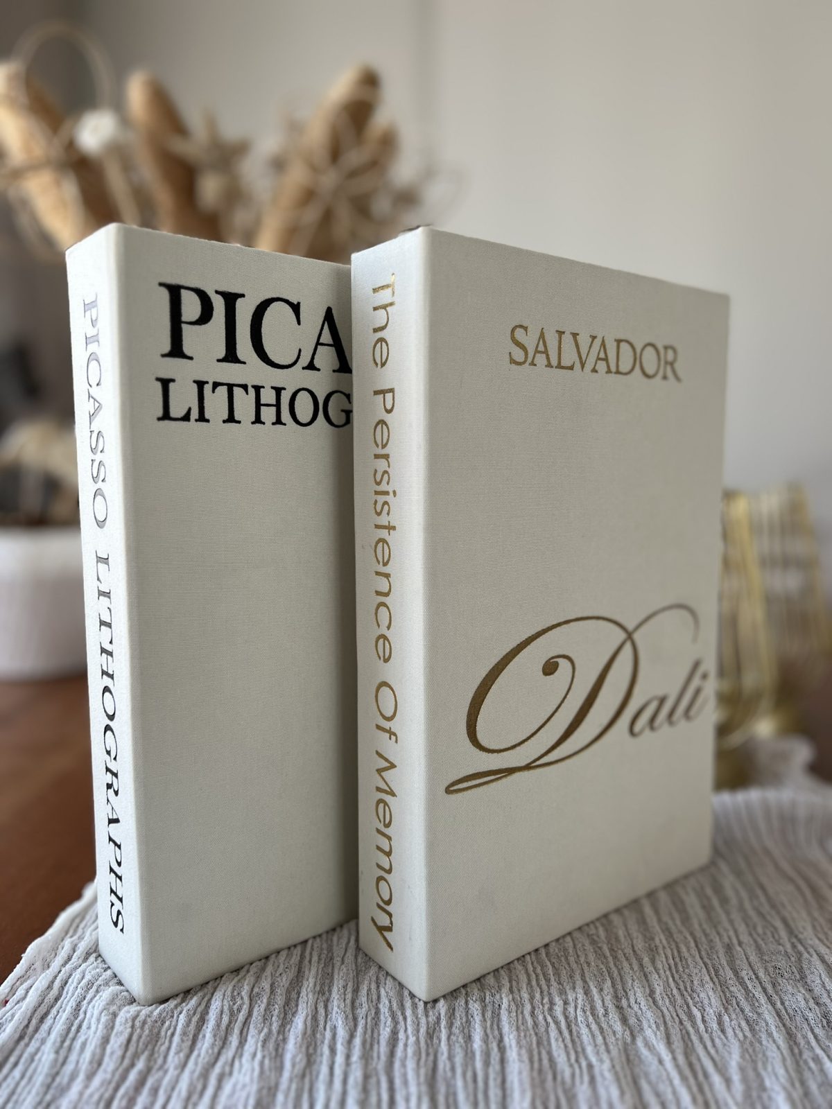 Kumaş Dekoratif Kitap Kutusu Seti 2'li - DAL & PCA - Gizli Saklama Kutusu - Kitap Görünümlü Dekor