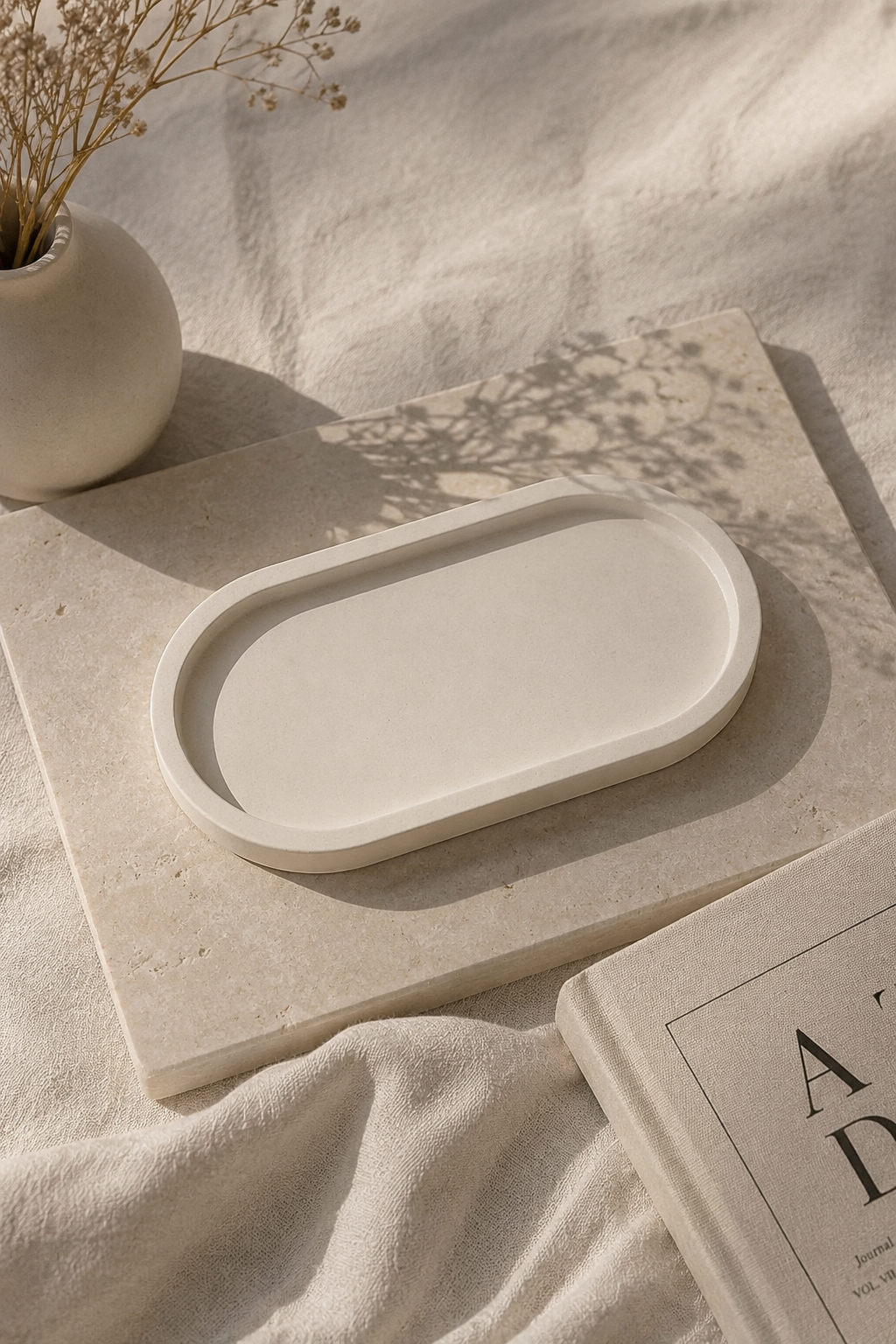 Dekoratif Oval Takı Düzenleyici Tepsi - Minimal Modern Takılık - Masa ve Dresuar Organizer