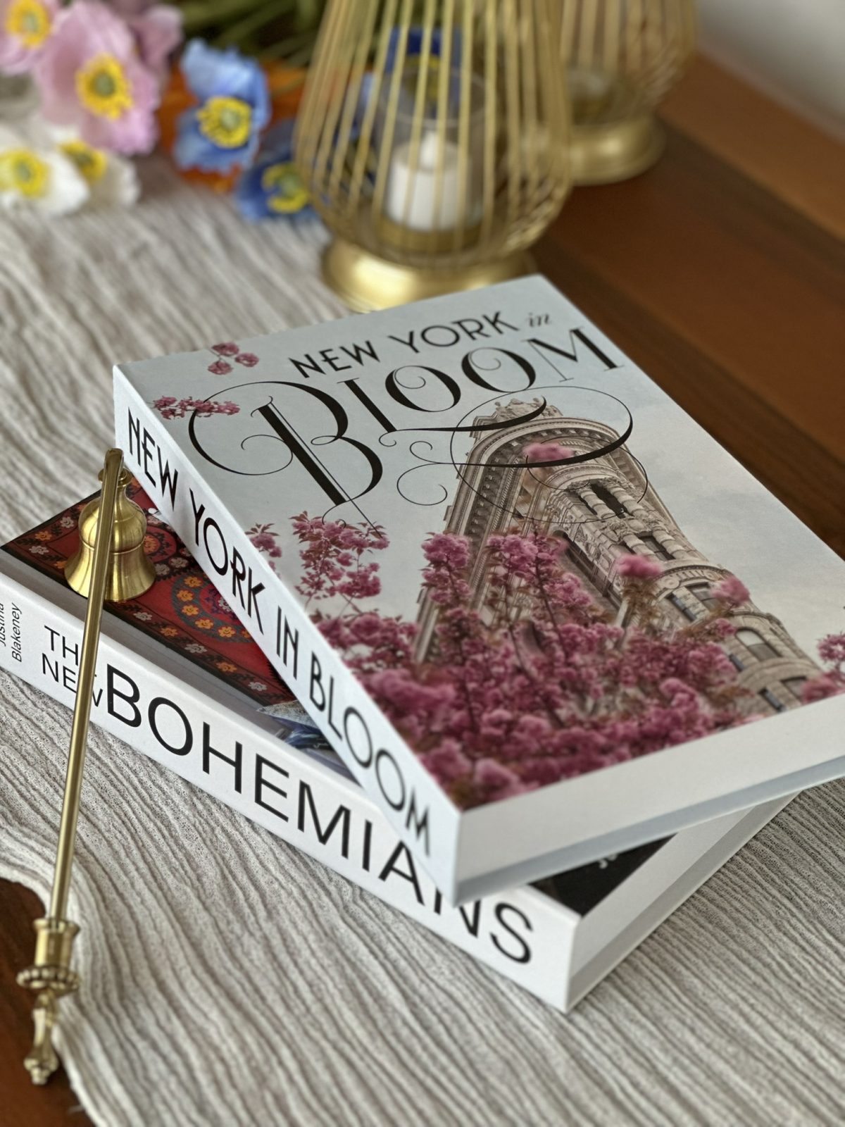 Dekoratif Kitap Kutu 2'li NY & F - Kitap Görünümlü Gizli Saklama Kutusu - Dekoratif Kutu