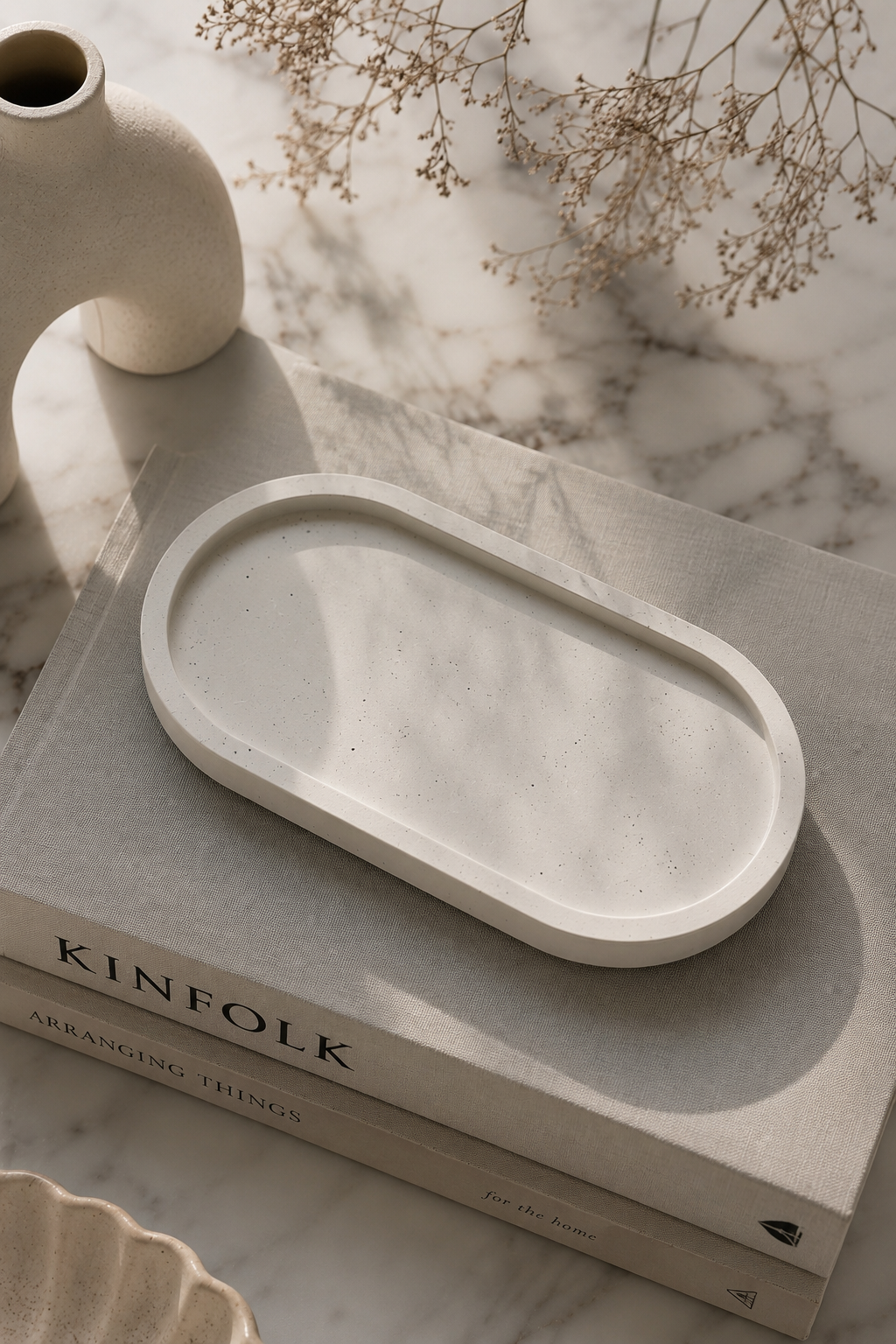Dekoratif Oval Takı Düzenleyici Tepsi - Minimal Modern Takılık - Masa ve Dresuar Organizer