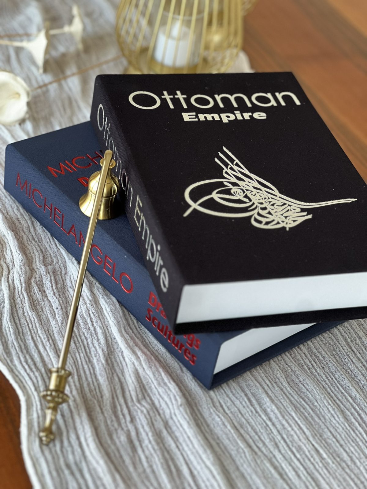 Kumaş Dekoratif Kitap Kutusu Seti 2'li - DAL & OTTMN - Gizli Saklama Kutusu - Kitap Görünümlü Dekor
