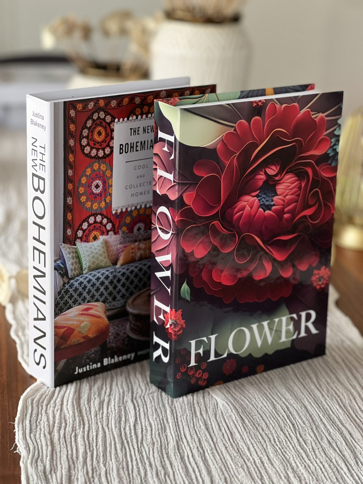 Dekoratif Kitap Kutu 2'li BO & F - Kitap Görünümlü Gizli Saklama Kutusu - Dekoratif Kutu